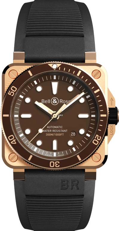 Bell & Ross,Instruments 42mm,42mm,Bronze,Brown,Automatic,Day,Sapphire,Crystal Glass,BR0392,BR0392-D-BR-BR/SCA