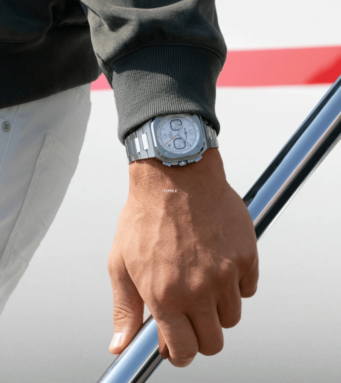 Bell & Ross,Instruments 42mm,42mm,Stainless Steel,Silver White,White,Automatic,Chronograph,Day,BR05C,BR05C-SI-ST/SST