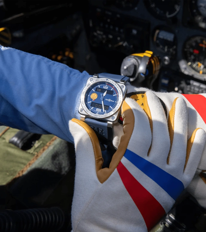 Bell & Ross,BR-03 Auto 42mm,42mm,Stainless Steel,Blue,Quartz,Countdown,Chronograph,Perpetual Calendar,Dule Time,In-house Caliber,Sapphire,Crystal Glass,BR03AD,BR03AD-BBR-ST/SRB