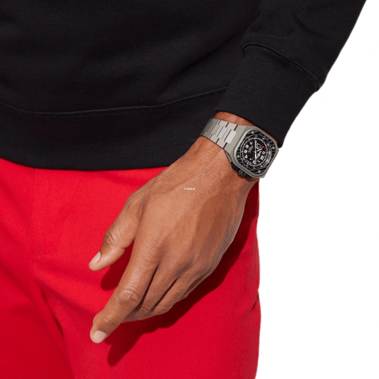 Bell & Ross,BR-X5 41mm,41mm,Titanium,Carbon,Black,Automatic,Day,Power Reserve Indicator,BRX5R,BRX5R-RAC-TI/STI