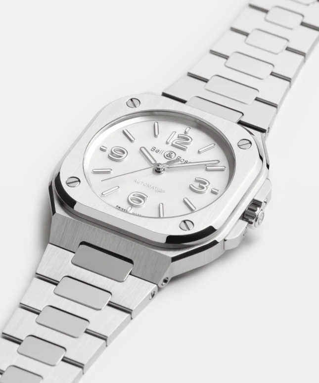 Bell & Ross,BR-03 Auto 36mm,36mm,Stainless Steel,White,Automatic,54hours,In-house Caliber,BR05A,BR05A-S-MP-ST/SST