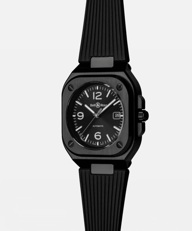 Bell & Ross,BR-05 Auto 41mm,41mm,Ceramic,Black,Automatic,Day,54hours,BR05A,BR05A-BL-CE/SRB