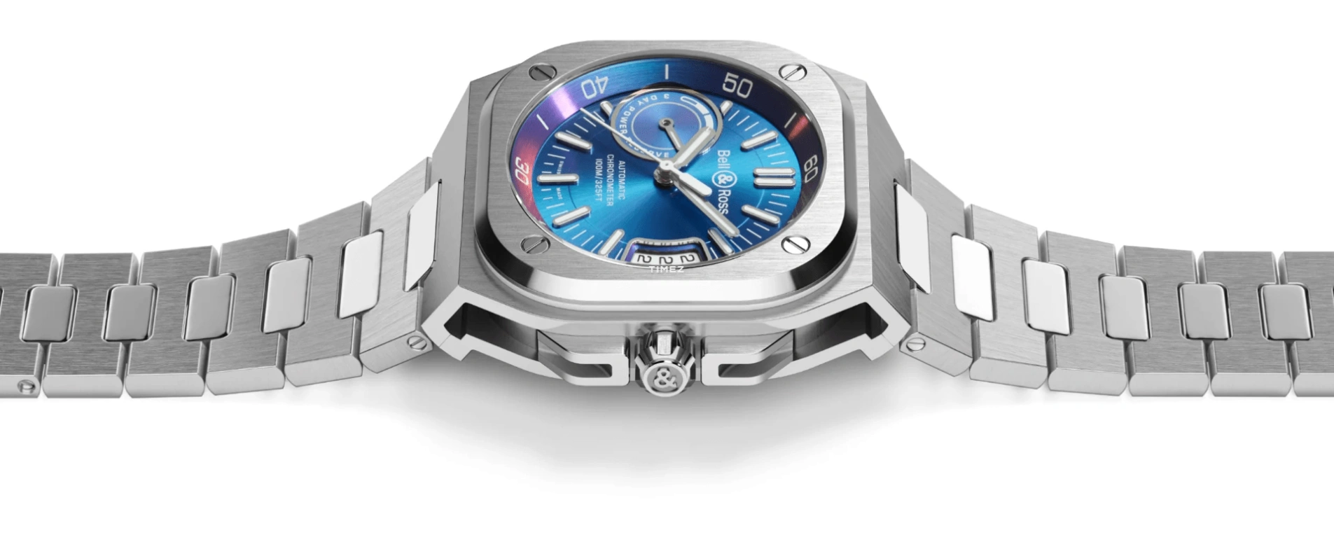 Bell & Ross,Urban 41mm,41mm,Stainless Steel,Green,Automatic,Day,Power Reserve Indicator,BRX5R,BRX5R-IRS-ST/SRB