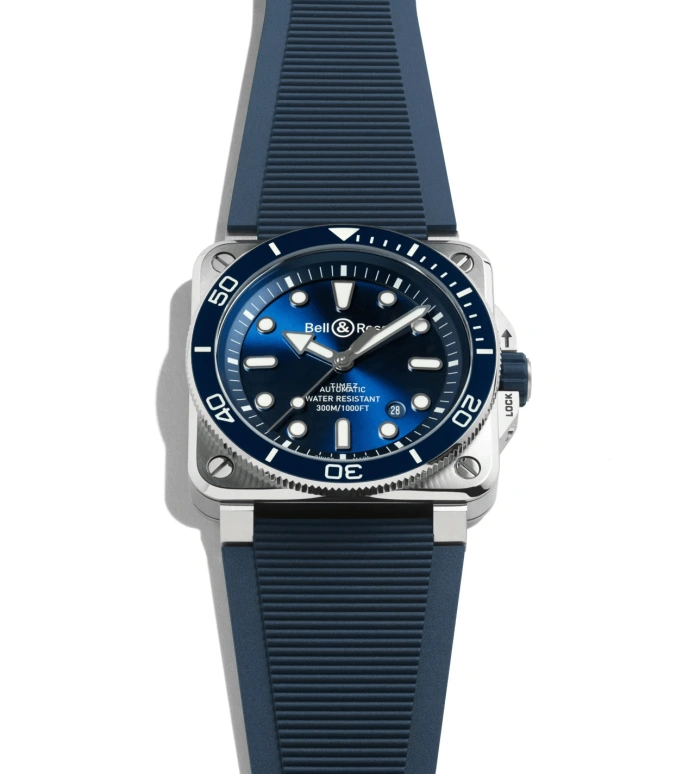 Bell & Ross,BR-03 Diver 42mm,42mm,Stainless Steel,Blue,Automatic,Day,54hours,BR03A,BR03A-D-BLU-ST/SRB