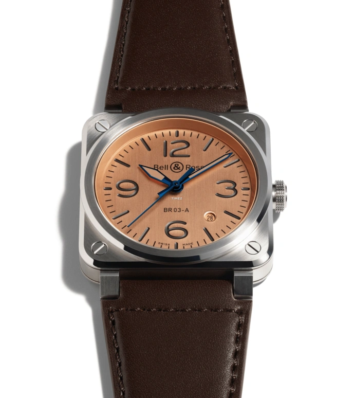 Bell & Ross,BR-03 Auto 41mm,41mm,Stainless Steel,Copper,Automatic,Day,54hours,BR03A,BR03A-GB-ST/SCA