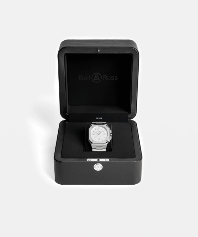 Bell & Ross,BR-03 Auto 36mm,36mm,Stainless Steel,White,Automatic,54hours,In-house Caliber,BR05A,BR05A-S-MP-ST/SST