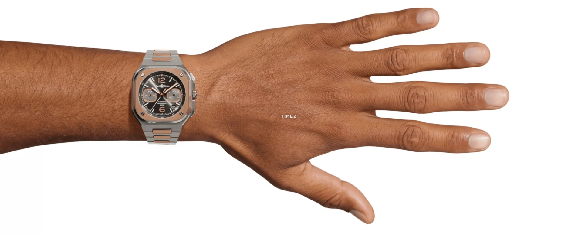 Bell & Ross,Urban 41mm,41mm,Stainless Steel,Rose Gold,Grey,Automatic,Chronograph,Day,BR05C,BR05C-RTH-STPG/SSG