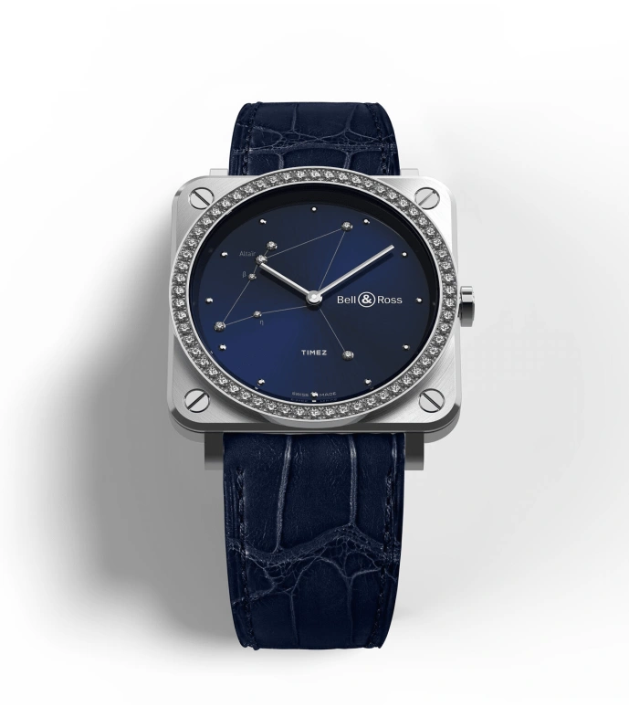 Bell & Ross,Instruments 39mm,39mm,Stainless Steel,Blue,Quartz,Sapphire,Square,BRS,BRS-EA-ST-LGD-SCR