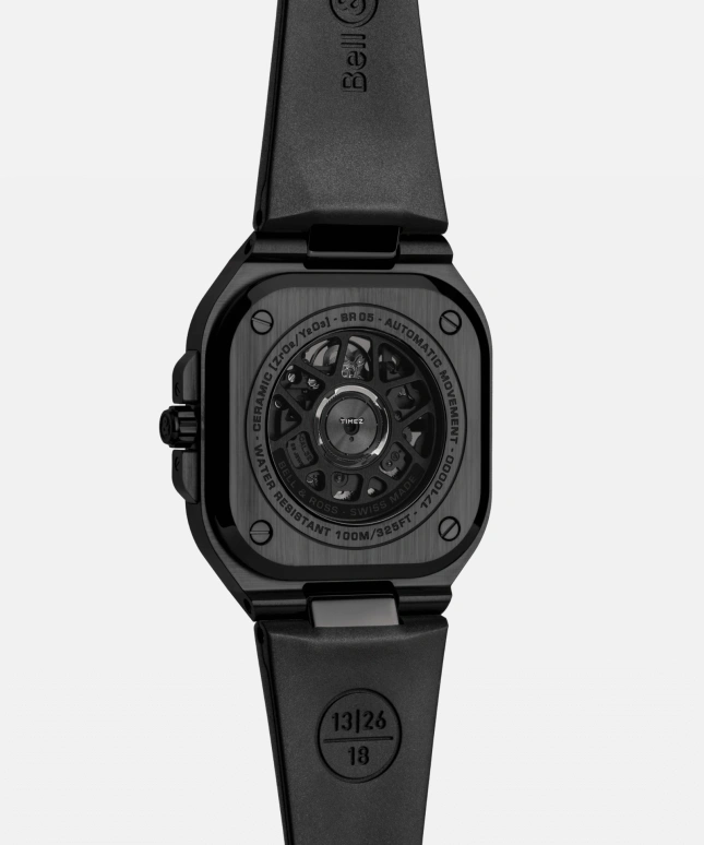 Bell & Ross,BR-05 Auto 41mm,41mm,Ceramic,Black,Automatic,54hours,In-house Caliber,BR05A,BR05A-PH-SK-CE/SRB