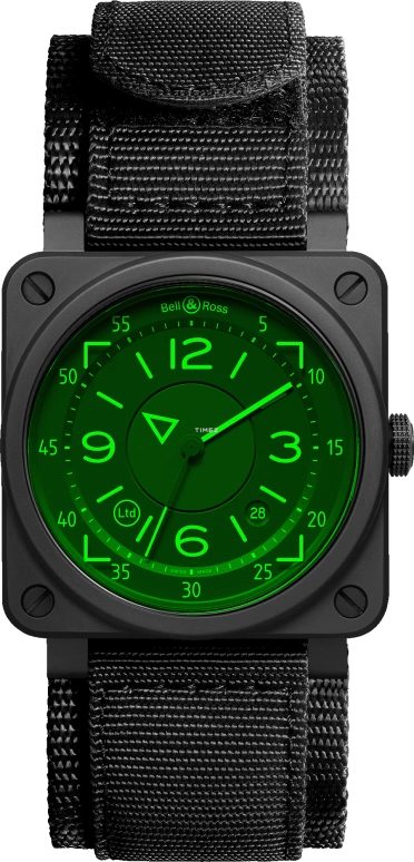 Bell & Ross,Instruments 42mm,42mm,Ceramic,Black,Automatic,Day,38hours,BR0392,BR0392-HUD-CE/SRB