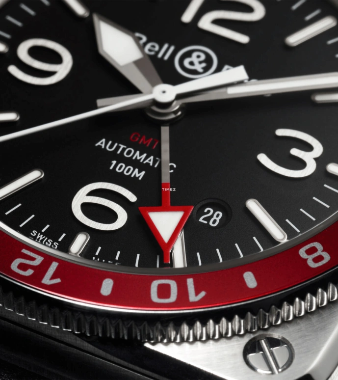 Bell & Ross,Instruments 42mm,42mm,Stainless Steel,Black,Automatic,Dule Time,42hours,BR0393,BR0393-BL-ST/SCA