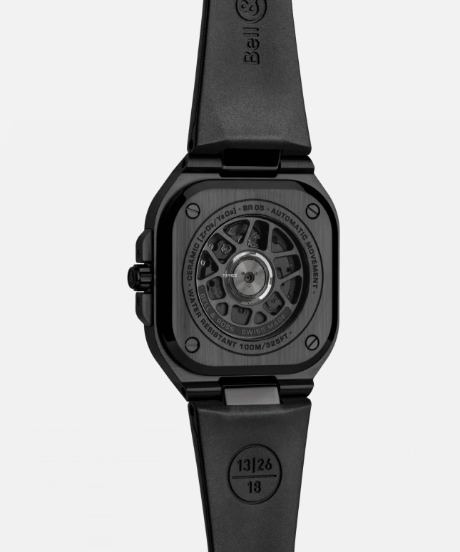 Bell & Ross,BR-05 Auto 41mm,41mm,Ceramic,Black,Automatic,Day,54hours,BR05A,BR05A-BL-CE/SRB