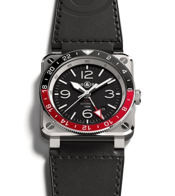 Bell & Ross,Instruments 42mm,42mm,Stainless Steel,Black,Automatic,Dule Time,42hours,BR0393,BR0393-BL-ST/SCA