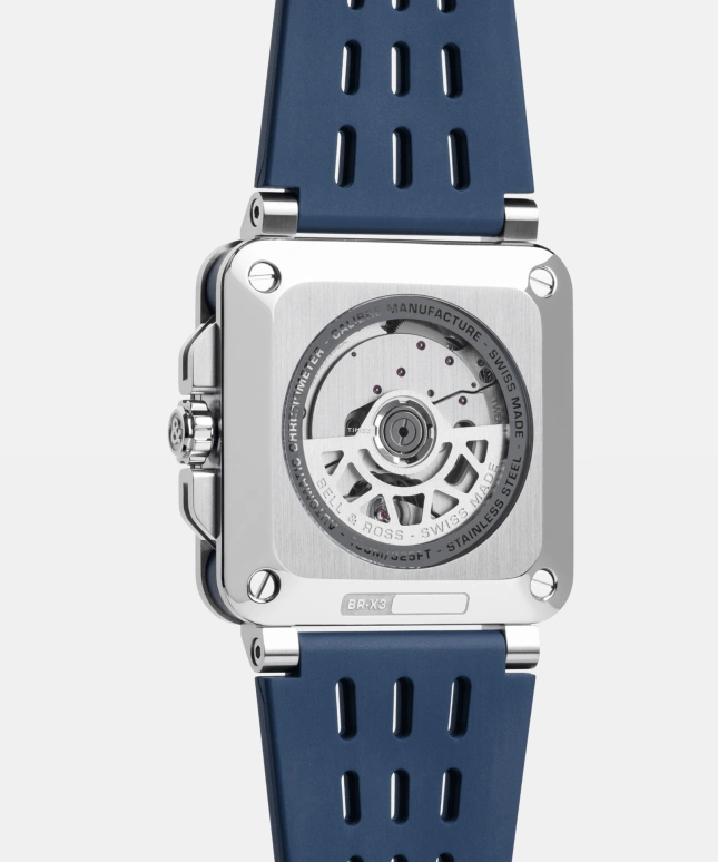 Bell & Ross,BR-X3 41mm,41mm,Stainless Steel,Aluminium,Blue,Automatic,Day,Power Reserve Indicator,BRX3R,BRX3R-BLU-ST/SRB