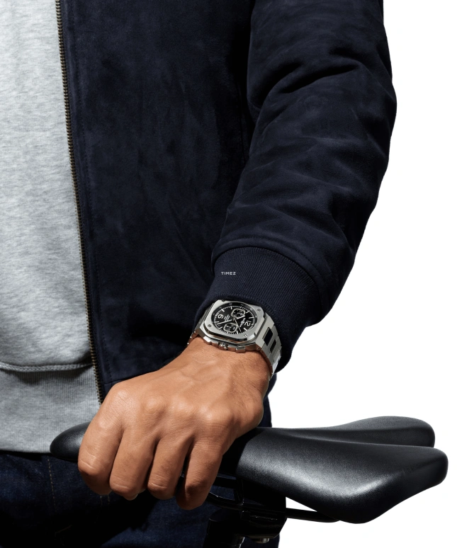 Bell & Ross,Instruments 42mm,42mm,Stainless Steel,Black,Automatic,Chronograph,Day,BR05C,BR05C-BL-ST/SST