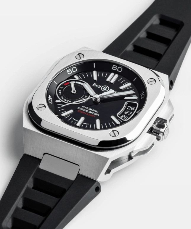 Bell & Ross,Urban 41mm,41mm,Stainless Steel,Black,Automatic,Day,Power Reserve Indicator,BRX5R,BRX5R-BL-ST/SRB