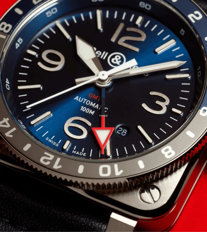 Bell & Ross,Instruments 42mm,42mm,Stainless Steel,Blue,Automatic,Day,Dule Time,BR0393,BR0393-BLU-ST/SCA