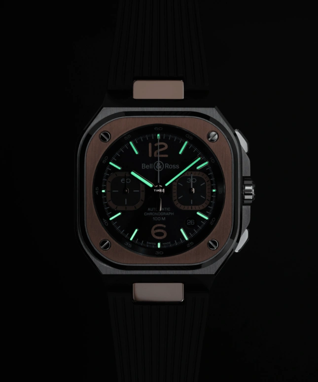 Bell & Ross,Urban 41mm,41mm,Stainless Steel,Rose Gold,Grey,Automatic,Chronograph,Day,BR05C,BR05C-RTH-STPG/SRB