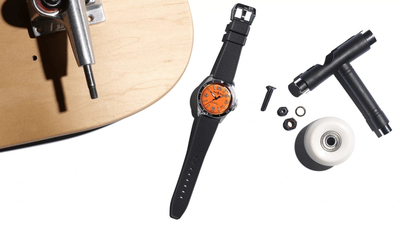 Bell & Ross,Vintage 41mm,41mm,Stainless Steel,Orange,Automatic,Day,38hours,BRV292,BRV292-O-ST/SRB