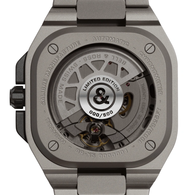 Bell & Ross,BR-X5 41mm,41mm,Titanium,Carbon,Black,Automatic,Day,Power Reserve Indicator,BRX5R,BRX5R-RAC-TI/STI