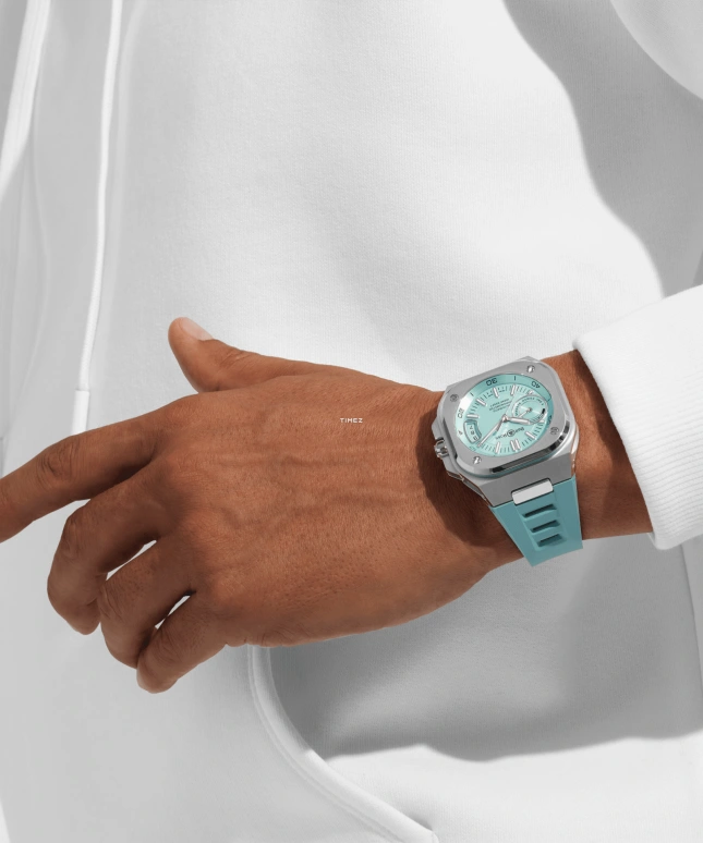 Bell & Ross,Urban 41mm,41mm,Stainless Steel,Blue,Automatic,Day,Power Reserve Indicator,BRX5R,BRX5R-IB-ST/SRB