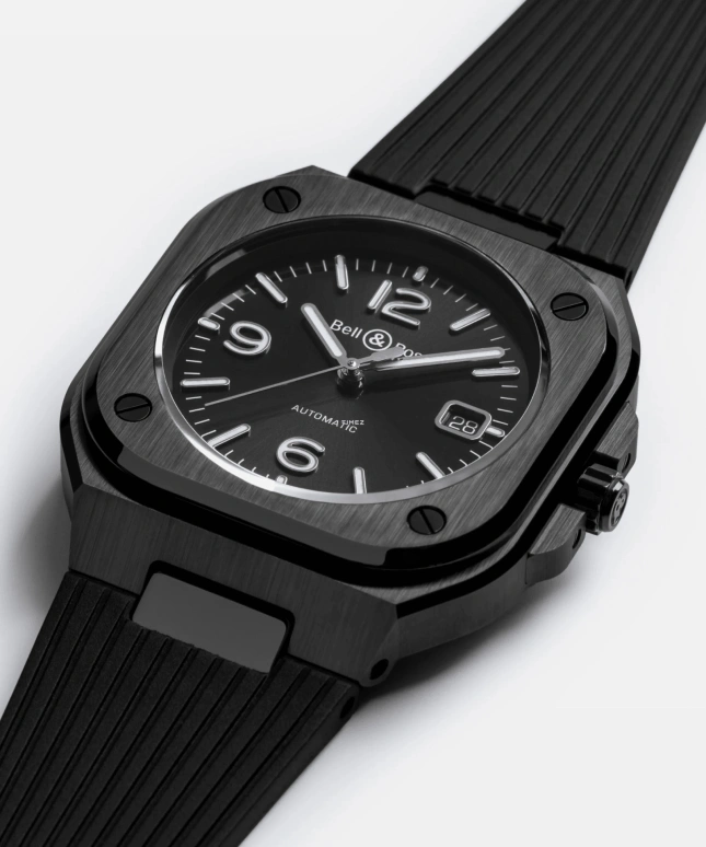 Bell & Ross,BR-05 Auto 41mm,41mm,Ceramic,Black,Automatic,Day,54hours,BR05A,BR05A-BL-CE/SRB