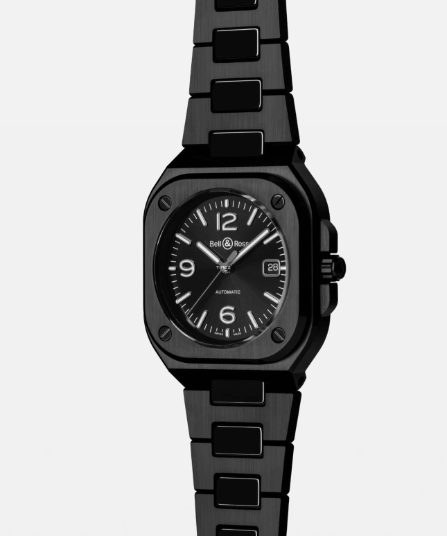 Bell & Ross,Urban 41mm,41mm,Ceramic,Black,Automatic,Day,Sapphire,Crystal Glass,BR05A,BR05A-BL-CE/SCE