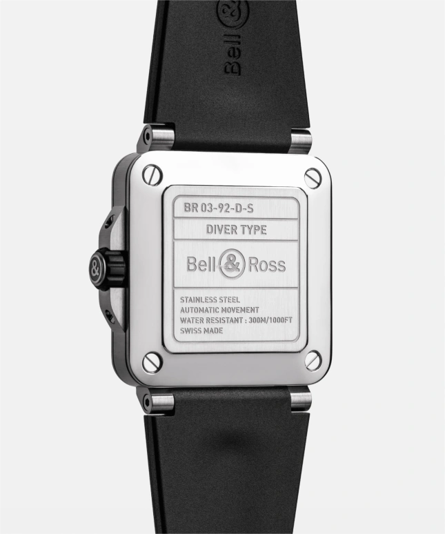 Bell & Ross,BR-03 Diver 42mm,42mm,Stainless Steel,Black,Automatic,Day,54hours,BR03A,BR03A-D-BL-ST/SRB