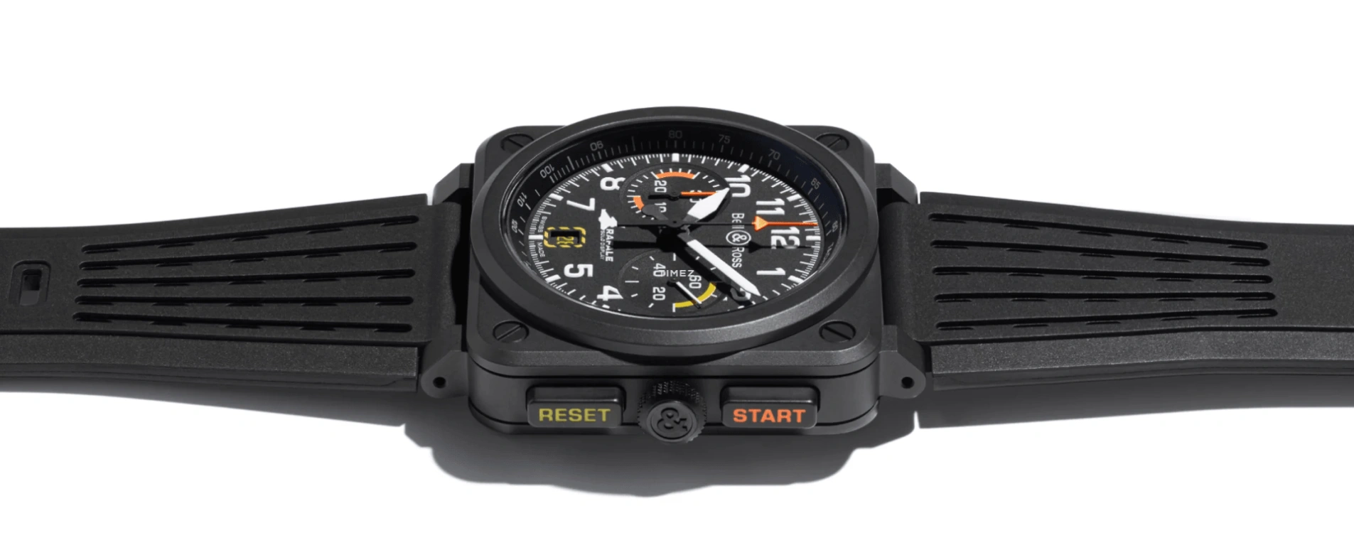 Bell & Ross,BR-03 Chrono 42mm,42mm,Ceramic,Black,Automatic,Chronograph,Day,BR0394,BR0394-RSD-CE/SRB