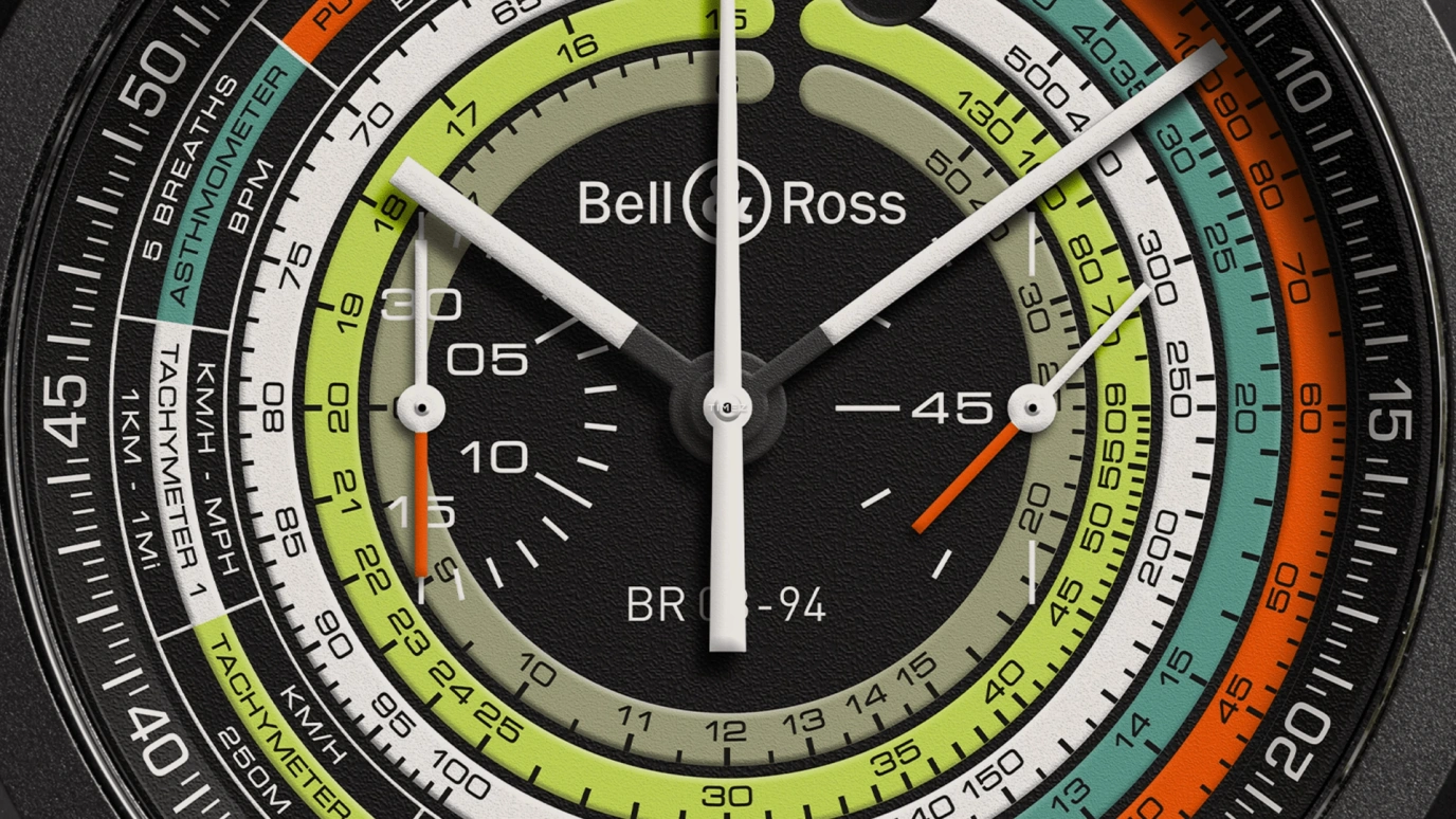 Bell & Ross,Instruments 42mm,42mm,Ceramic,Multi-Color,Black,Automatic,Chronograph,Day,BR0394,BR0394-SW-CE/SRB