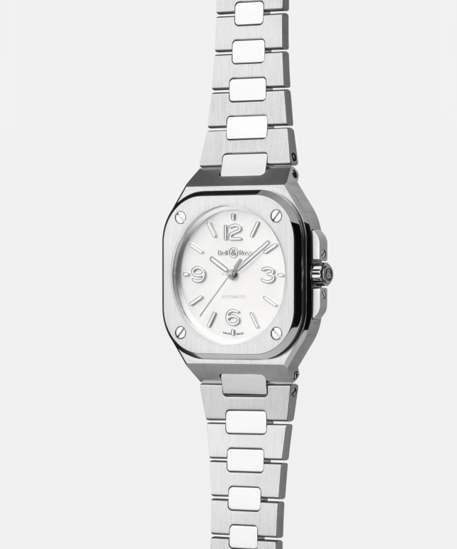 Bell & Ross,BR-03 Auto 36mm,36mm,Stainless Steel,White,Automatic,54hours,In-house Caliber,BR05A,BR05A-S-MP-ST/SST