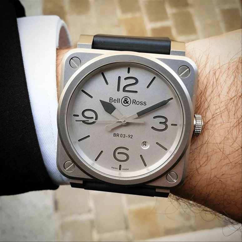 Bell & Ross,Instruments 42mm,42mm,Stainless Steel,Grey,Automatic,Day,38hours,BR0392,BR0392-GBL-ST/SRB