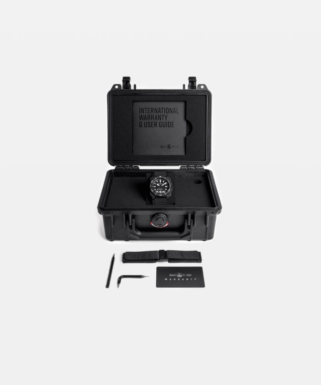 Bell & Ross,BR-03 Diver 42mm,42mm,Ceramic,Black,Automatic,Day,54hours,BR03A,BR03A-D-BL-CE/SRB