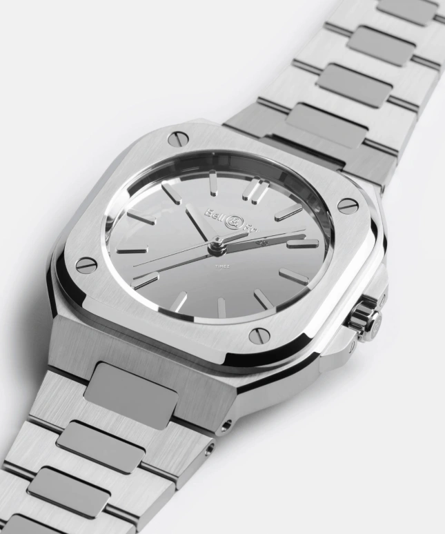 Bell & Ross,BR-05 Auto 40mm,40mm,Stainless Steel,Mirror,Grey,Automatic,54hours,In-house Caliber,BR05A,BR05A-MI-ST/SST