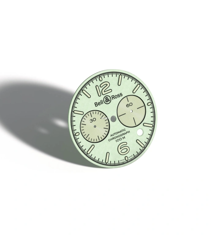 Bell & Ross,Vintage 41mm,41mm,Stainless Steel,Green,Automatic,Chronograph,Day,BRV294,BRV294-LUM-ST/SRB