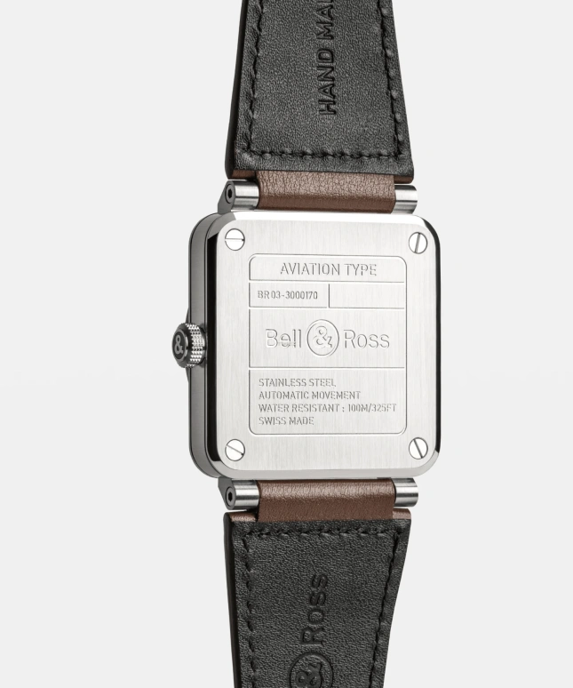Bell & Ross,BR-03 Auto 41mm,41mm,Stainless Steel,Brown,Automatic,Day,54hours,BR03A,BR03A-GH-ST/SCA