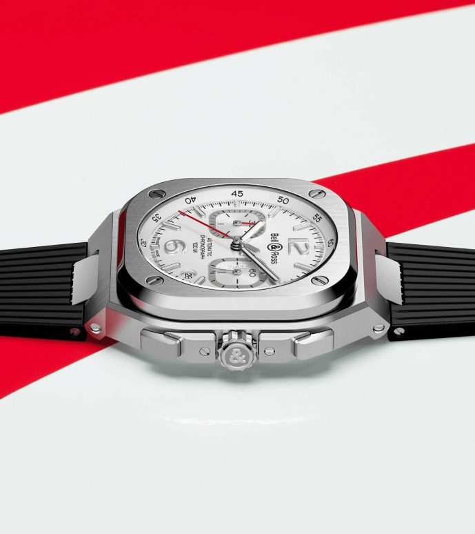 Bell & Ross,Instruments 42mm,42mm,Stainless Steel,Silver White,White,Automatic,Chronograph,Day,BR05C,BR05C-SI-ST/SST