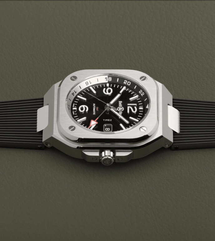Bell & Ross,Instruments 41mm,41mm,Stainless Steel,Black,Automatic,Day,Dule Time,BR05G,BR05G-BL-ST/SRB