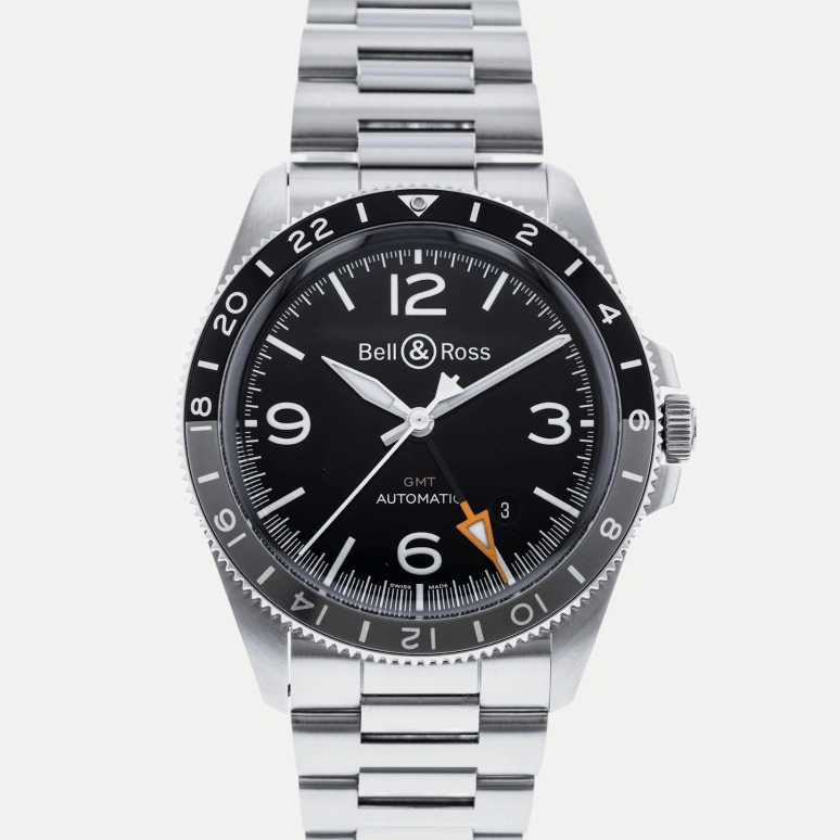 Bell & Ross,Vintage 41mm,41mm,Stainless Steel,Black,Automatic,Day,Dule Time,BRV293,BRV293-BL-ST/SST