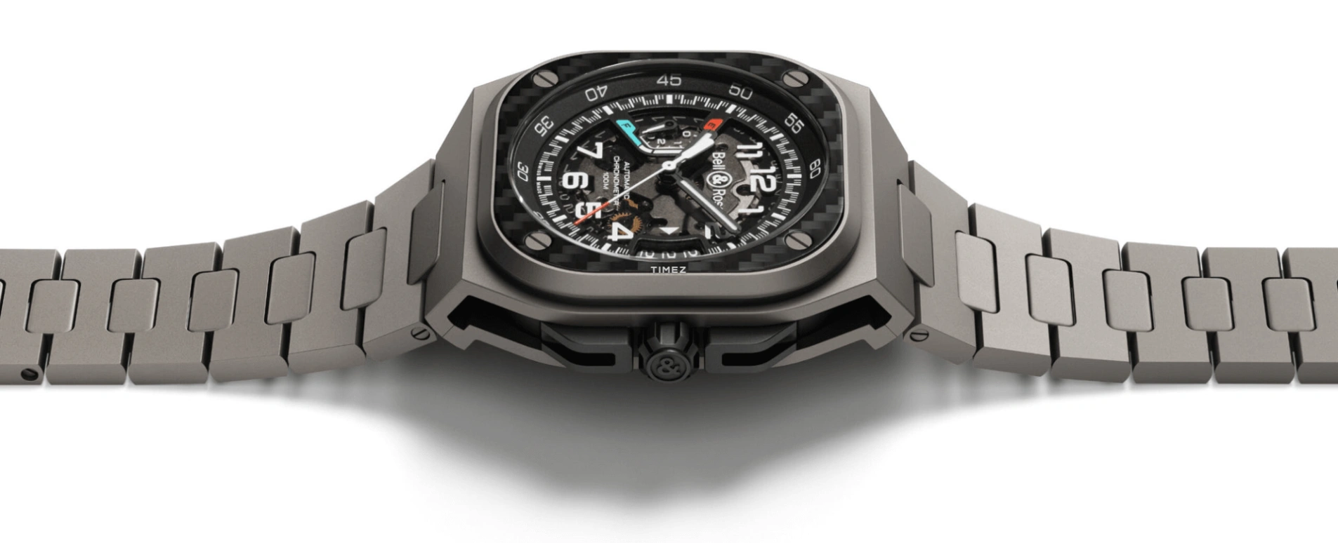 Bell & Ross,BR-X5 41mm,41mm,Titanium,Carbon,Black,Automatic,Day,Power Reserve Indicator,BRX5R,BRX5R-RAC-TI/STI