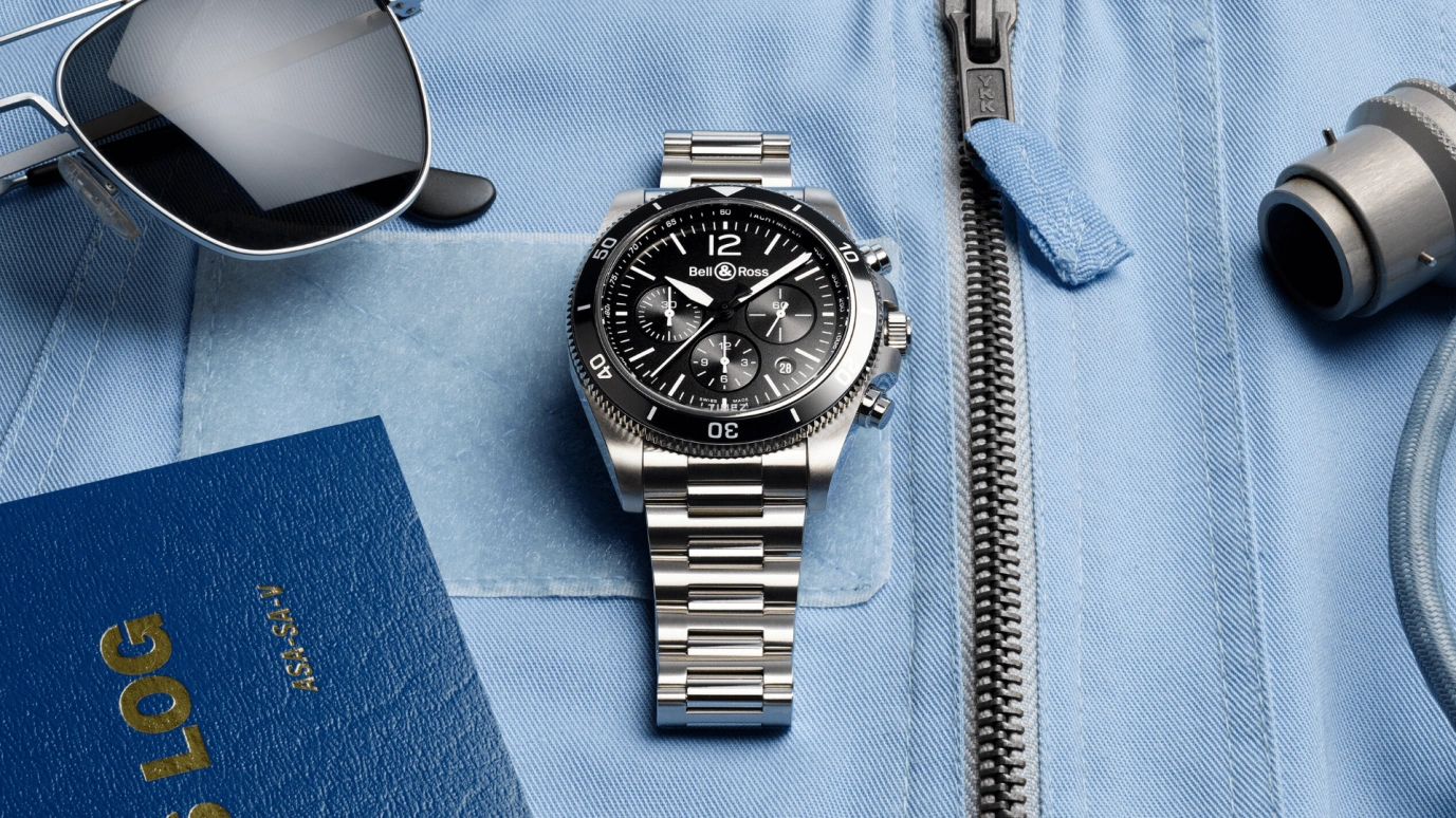 Bell & Ross,Vintage 43mm,43mm,Stainless Steel,Black,Automatic,Chronograph,42hours,BRV394,BRV394-BL-ST/SST