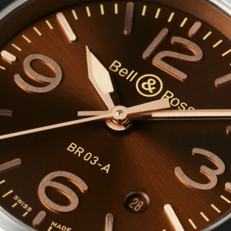 Bell & Ross,BR-03 Auto 41mm,41mm,Stainless Steel,Brown,Automatic,Day,54hours,BR03A,BR03A-GH-ST/SCA