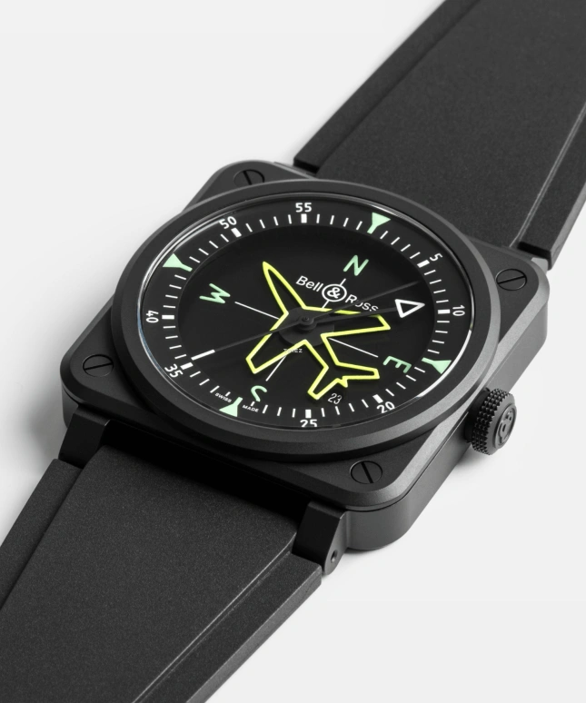 Bell & Ross,Instruments 41mm,41mm,Ceramic,Black,Automatic,Day,Sapphire,Crystal Glass,BR03A,BR03A-CPS-CE/SRB