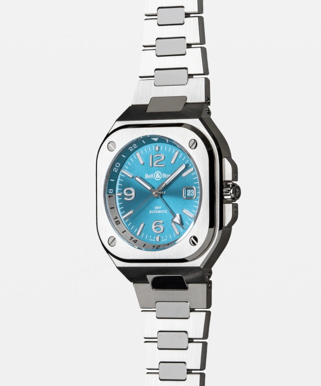 Bell & Ross,Urban 41mm,41mm,Stainless Steel,Sky Blue,Automatic,Day,Dule Time,BR05G,BR05G-PB-STSST