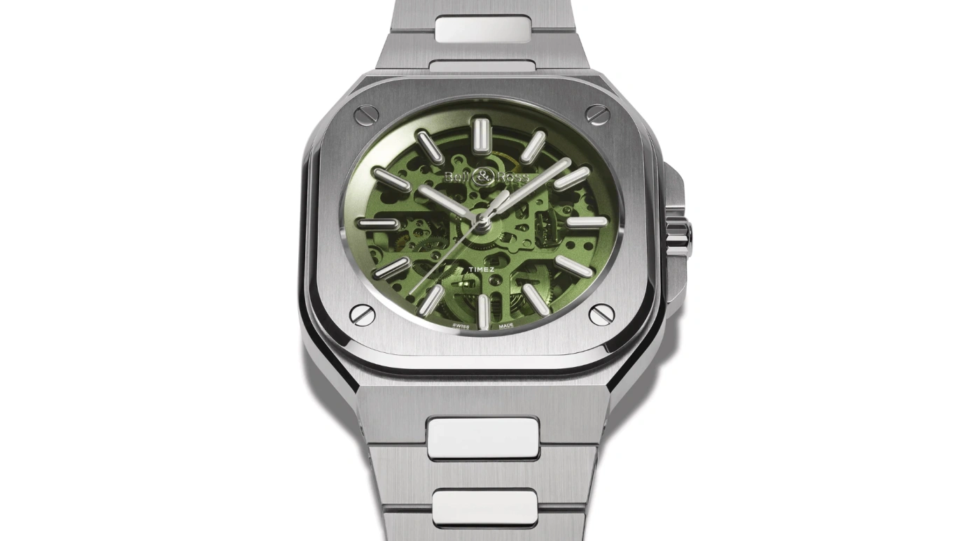 Bell & Ross,Urban 40mm,40mm,Stainless Steel,Olive Green,Automatic,38hours,In-house Caliber,BR05A,BR05A-GN-SKST/SST