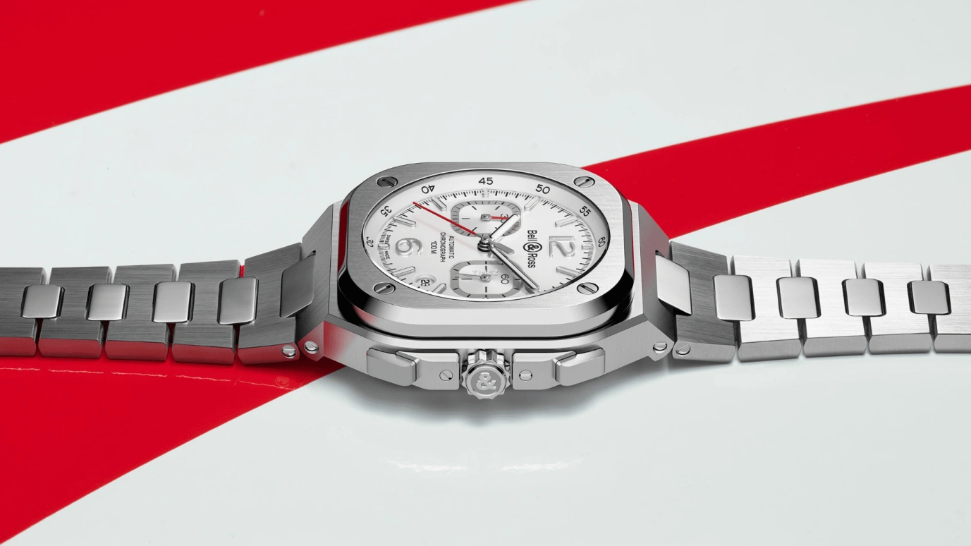 Bell & Ross,Instruments 42mm,42mm,Stainless Steel,Silver White,White,Automatic,Chronograph,Day,BR05C,BR05C-SI-ST/SST