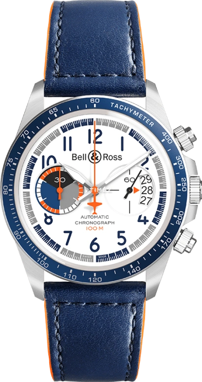 Bell & Ross,Vintage 41mm,41mm,Stainless Steel,White,Automatic,Chronograph,42hours,BRV294,BRV294-BB-ST/SCA