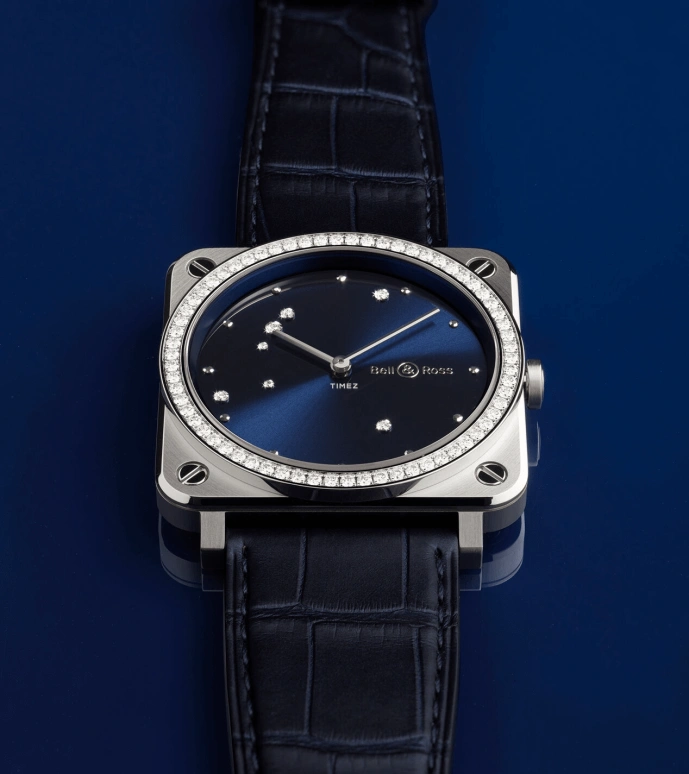 Bell & Ross,Instruments 39mm,39mm,Stainless Steel,Blue,Quartz,Sapphire,Square,BRS,BRS-EA-ST-LGD-SCR