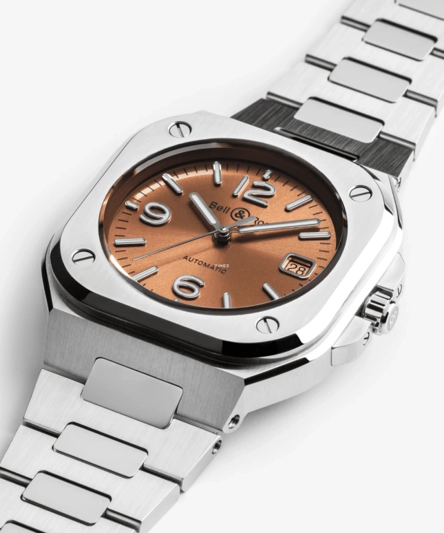 Bell & Ross,BR-05 Auto 40mm,40mm,Stainless Steel,Brown,Automatic,Day,38hours,BR05A,BR05A-BR-ST/SST