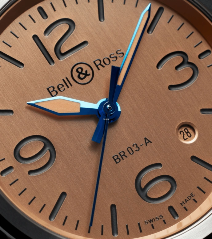 Bell & Ross,BR-03 Auto 41mm,41mm,Stainless Steel,Copper,Automatic,Day,54hours,BR03A,BR03A-GB-ST/SCA